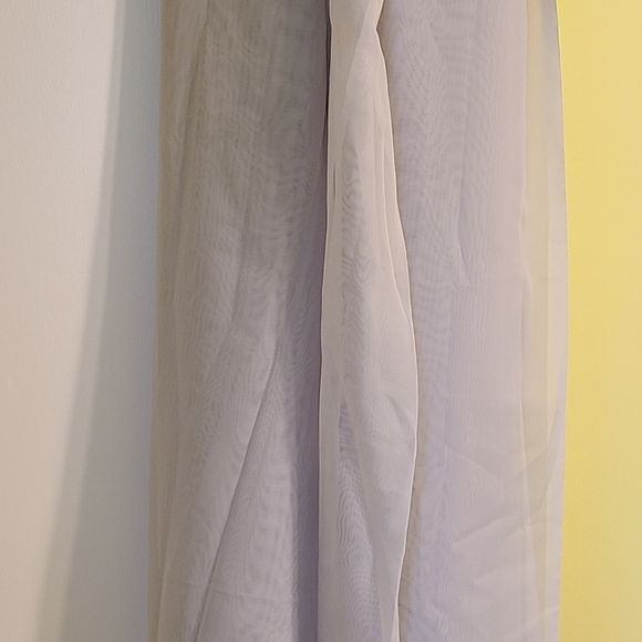 2 Sheer window scarves - Dove Grey - Picture 2 of 4
